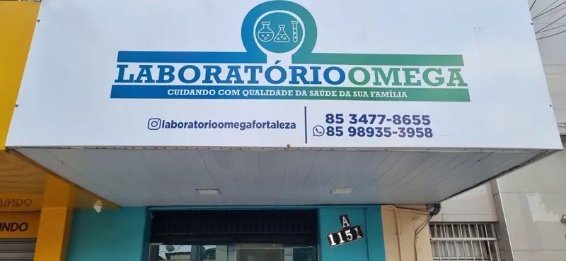 Fachada do Laboratório OMEGA na Av. Lineu Machado, 1151, em Fortaleza